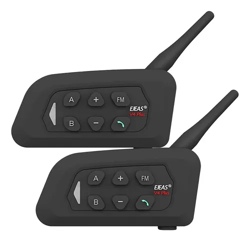 Intercomunicador Casco Moto Ejeas V4 Plus Duo (2 Intercom)