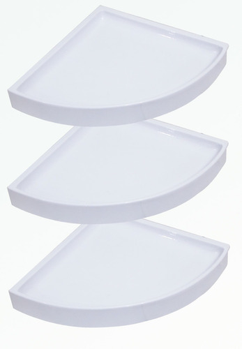 Esquinero Repisa X 3 Baño 37 X 26,5 X 4,5 Blanco