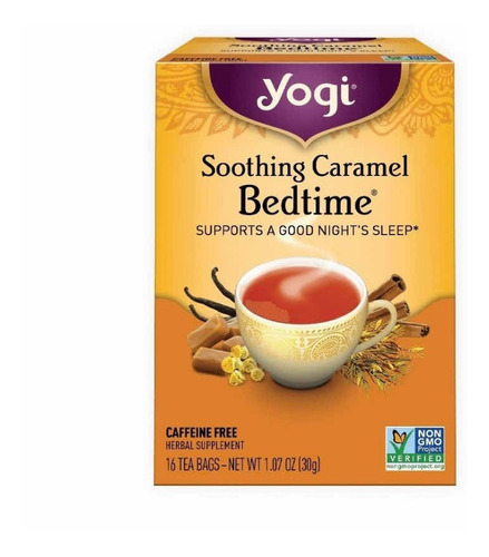 Té Importado Yogi Soothing Caramel Bedtime 16 Bolsitas