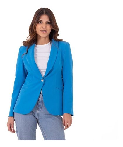 Saco Blazer Shyla Clásico Cuello Con Solapa