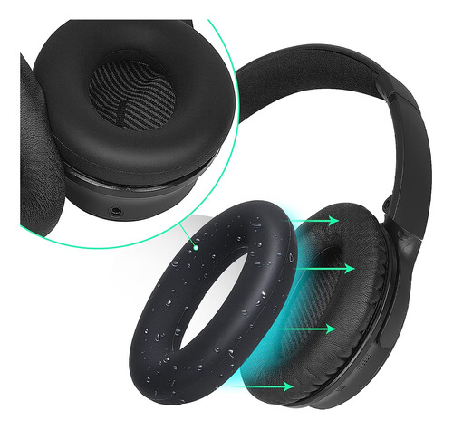 Almohadillas Para Auriculares Bose (qc45 Y Otros), Negros