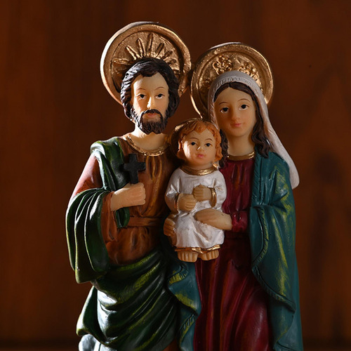 5,5 Pulgadas Niño Jesús María Madre Estatua Estatuilla