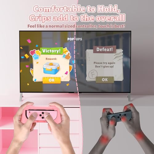 Fastsnail Grips Pack Para Nintendo Switch Joy-con Rosa