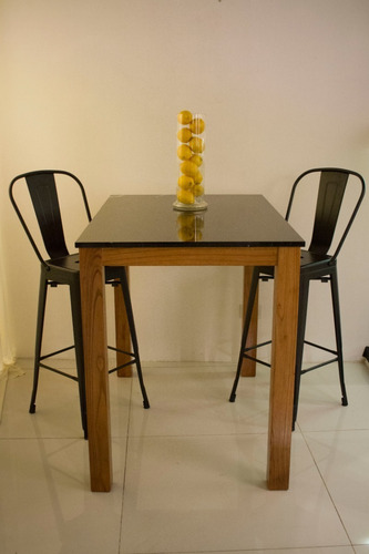 Mesa Barra Con Tapa Mármol Marquina