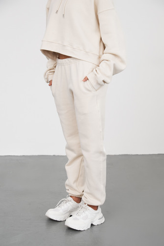Pantalon Jogger Frizado Con Bolsillos - Talles S M L