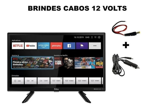 Imagem 9 de 9 de Tv Smart 24 Philco Caminhão Carreta Carro Trailer 12v Nativa