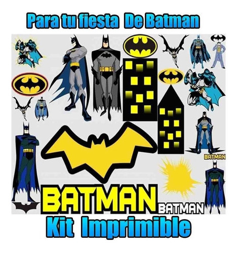 Kit Imprimible De Lujo De Batman