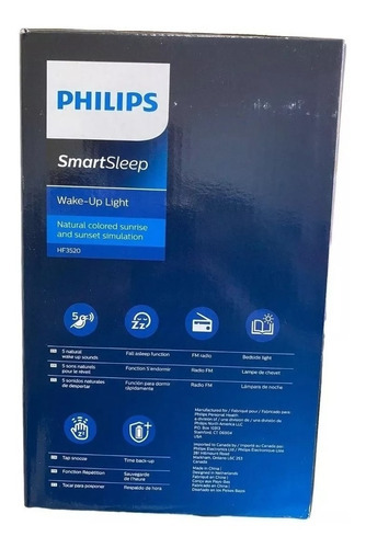 Reloj despertador Philips Smartsleep, simulación de color, amanecer, color: blanco
