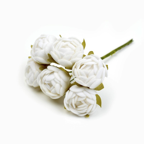 6pcs Mini Buquê De Flores Artificiais De Botão De Rosas De C | Parcelamento  sem juros