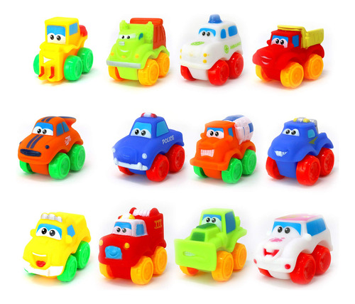 Big Mo's Toys Baby Cars - Vehículos De Juguete De Goma Sua.