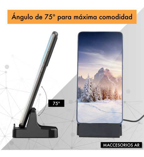 Dock Base De Carga Para Celular Usb Tipo C Datos
