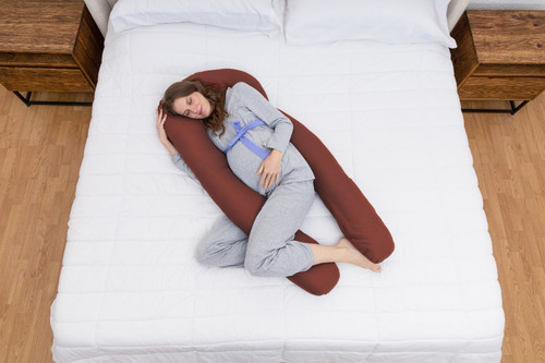 Almohada / Cojín Embarazo Jumbo (relleno Microgel) + 3 Color Chocolate