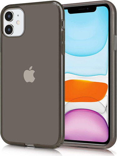 Jjgoo Funda Compatible Con iPhone 11, Color Negro Transpa...