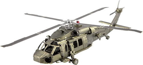 Helicoprtero Black Hawk Fascinations Rompecabeza Metálico 3d