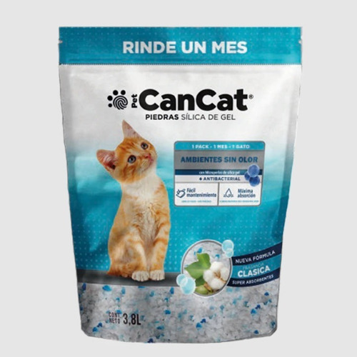 Piedras Cancat Super Absorventes Silica Gel 3.8 Lt Pet Shop