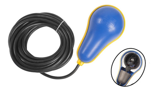 Imagen 1 de 2 de Flotador Pera De Nivel Cable 5 Mts Para Lodos O Aguas Negras