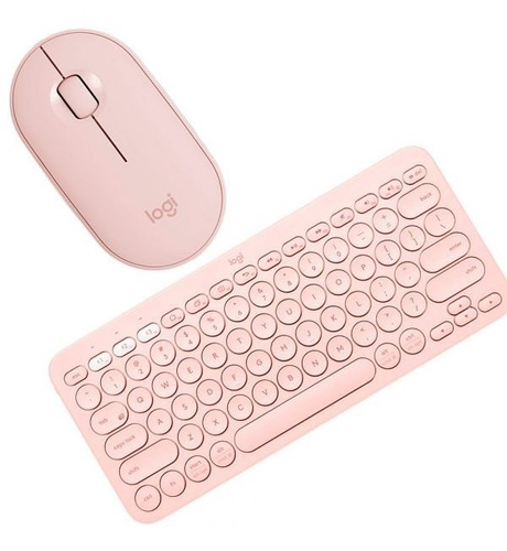 Teclado Y Mouse Logitech Rosado M350 K380 Bluetooth Wireless