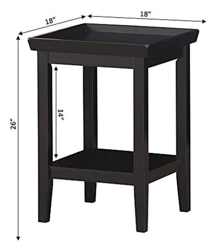 Mesa Concepts Ledgewood En Negro, Diseño Moderno