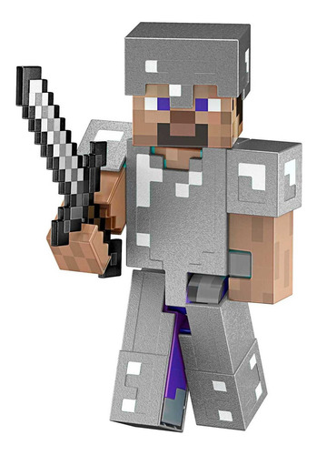 Boneco de ação colecionável Minecraft Diamond Steve 5.5