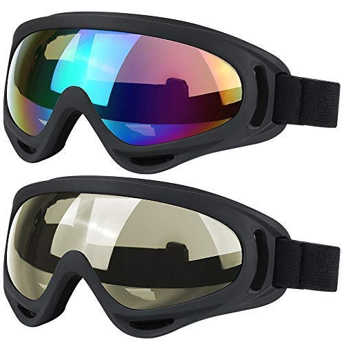 Gafas De Esquí, 2 Paquete Anteojos Del Snowboard Del Patín G