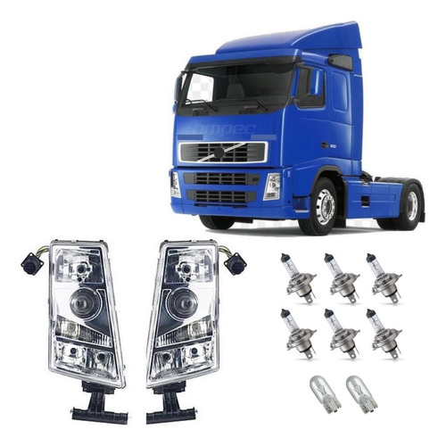 Par Farol Volvo Fh Fm Fm12 Fh12 Com Lâmpadas