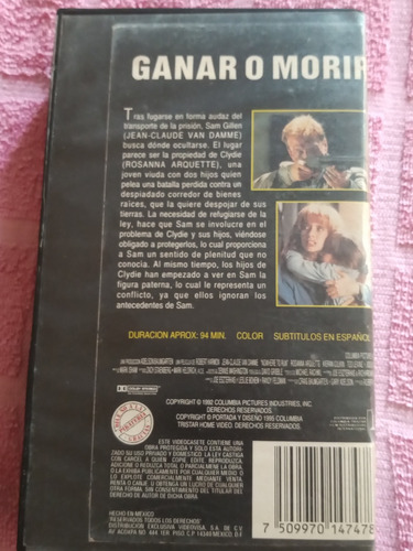 Jean-claude Van Damme Ganar O Morir Película Sub Español (Usado)