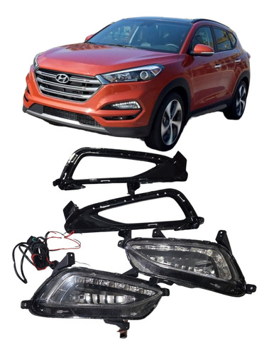 Neblineros Con Tira Led Hyundai Tucson 2016 2017 2018