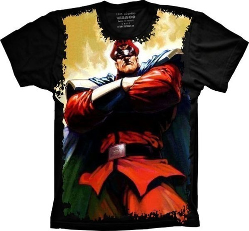 Camiseta Geek Plus Size Unissex Street Fighter M. Bison