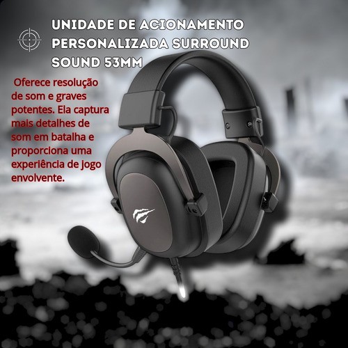 Fone Ouvido Heaset Gamer H2002d Para P3 Ps3/ps4/xbox/pc Mic Black