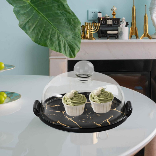 Soporte Para Tartas Con Cúpula De Cristal Transparente Para