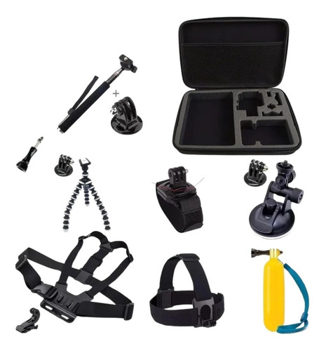 Kit Acessórios Gopro Hero 5 2 3 4 Sjcam Case Grande Maleta