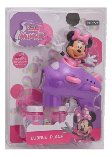 Burbujero Bubble Plane Con 2 Soluciones Disney Ditoys Color Minnie