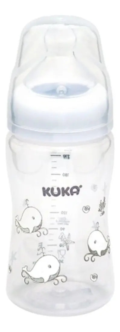 Kuka Essential mamadeira ortodôntico branco 240ml