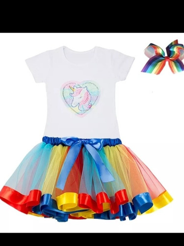 Falda Unicornio Tutu Con Polera