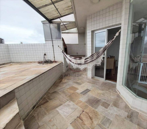 Imagem 1 de 10 de Cobertura Com 3 Dormitórios (1 Suíte) E 2 Vagas Próprias, Lazer, À Venda, 220 M², Por R$ 738.000,00 - Vila Matias - Santos/sp - Co0103
