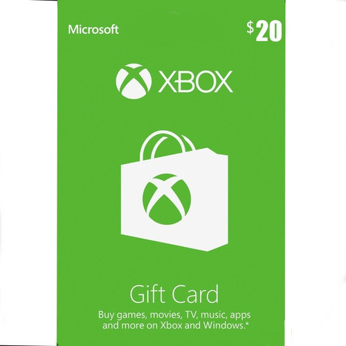 Tarjeta Xbox Gift Card $20 Dolares Usa One || Kaisergamescl