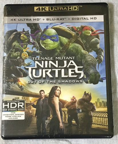 Bluray 4k Ultra Hd Tortugas Ninja Tmnt Fuera De Las Sombras 