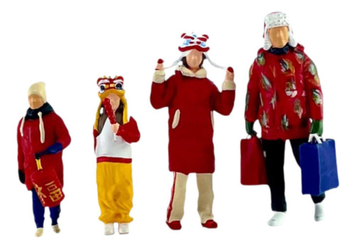 4x 1:64 Figuras Familiares De Escala Miniatura Miniaturas