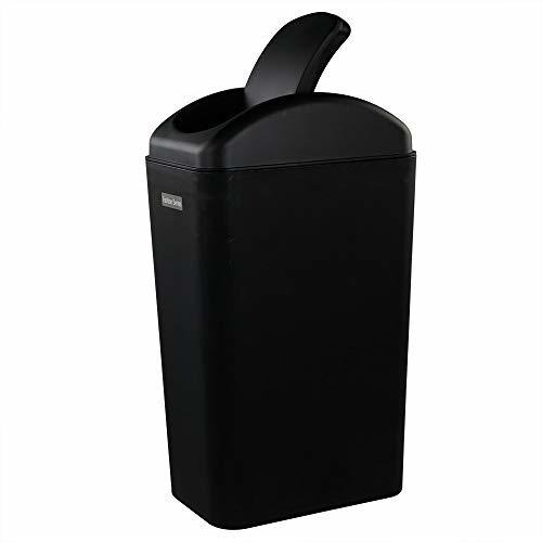 Doryh Classic - Papelera (plástico, 10 L), Color Negro