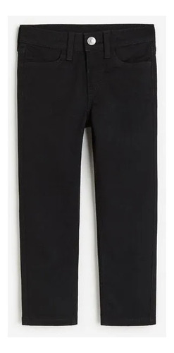 Jeans Pantalon Para Niño Negro Slim Fit Stretch Marca H&m
