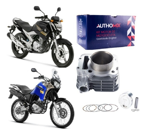 Kit Motor Camisa Pistão Anel Ys Fazer 250 Blueflex 2014 2015