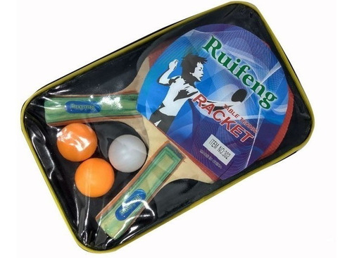 Set 2 Raquetas + 3 Bolas + Ping Pong W7-3 Deporte Juego 