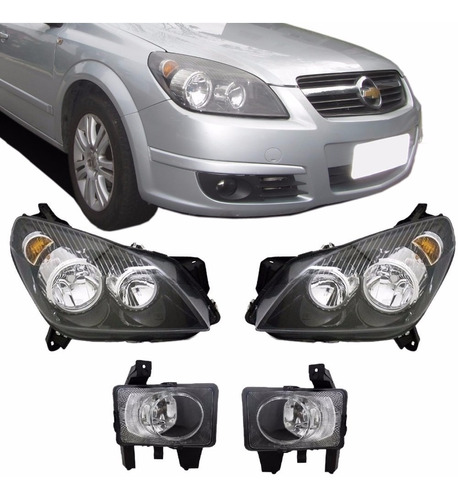 Kit Combo Vectra Gtx Par Farol + Par Milhas 2006 2007 2008