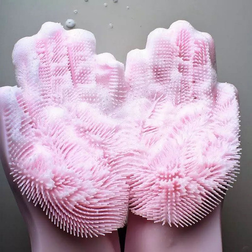 2 Guantes Magico De Silicona Lavaloza Multiuso Limpieza Loza Surtido