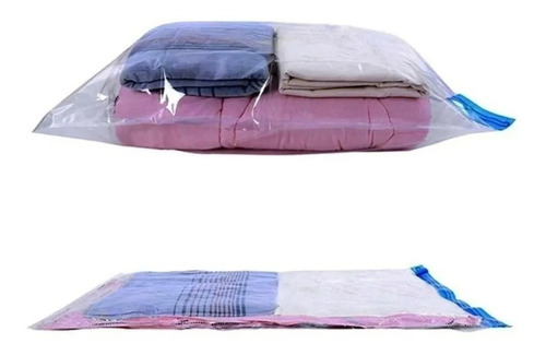 Imagen 2 de 4 de Set X 6 Unidades Bolsa Para Guardar Ropa Al Vacio 70x100 Cm