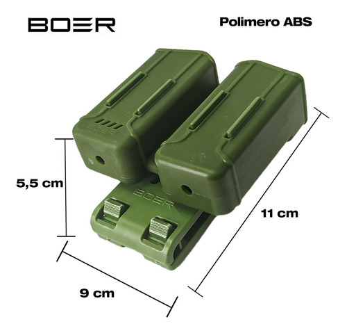 Imagen 3 de 10 de Funda Pistolera Mini Porta Cargador Doble Porta Esposas Boer