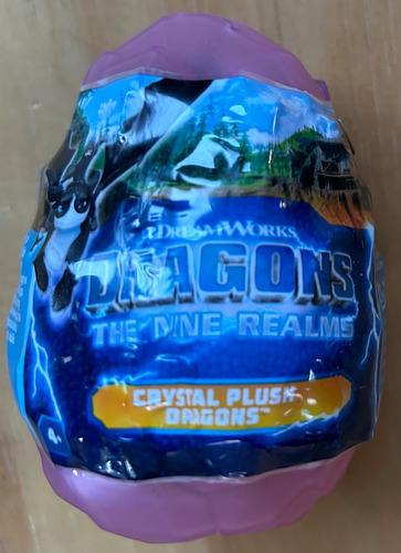 Juguete Dragons The Nine Realms Huevo Rosa Crystal Plush