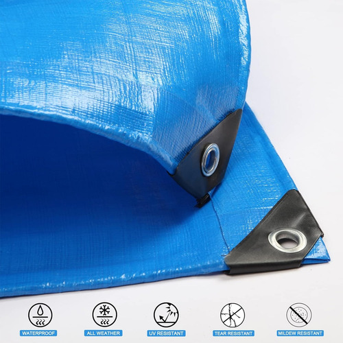 Lona Reforzada Impermeable Ojillos Reforzados Jardin 3m X 4m