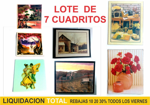 Cuadritos Decorativos Lote X 7 Unidades