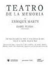 Libro Teatro De La Memoria De Enrique Marty De Universidad G